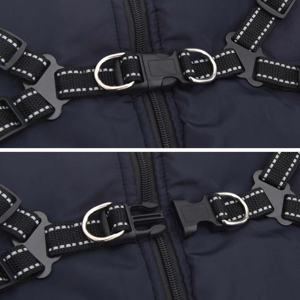 Hundemantel Marineblau L48 Fleece und Polyester