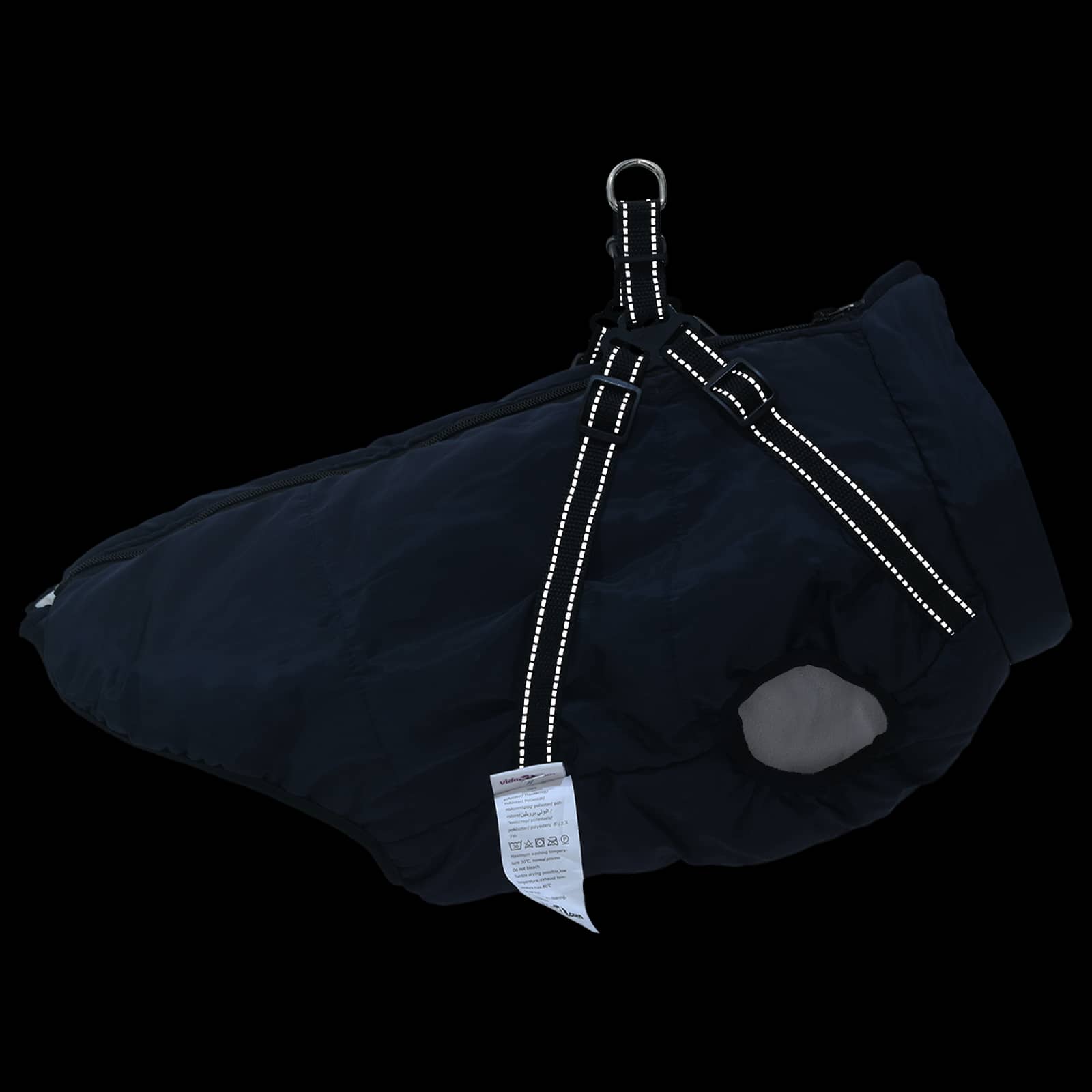 Hundemantel Marineblau L48 Fleece und Polyester