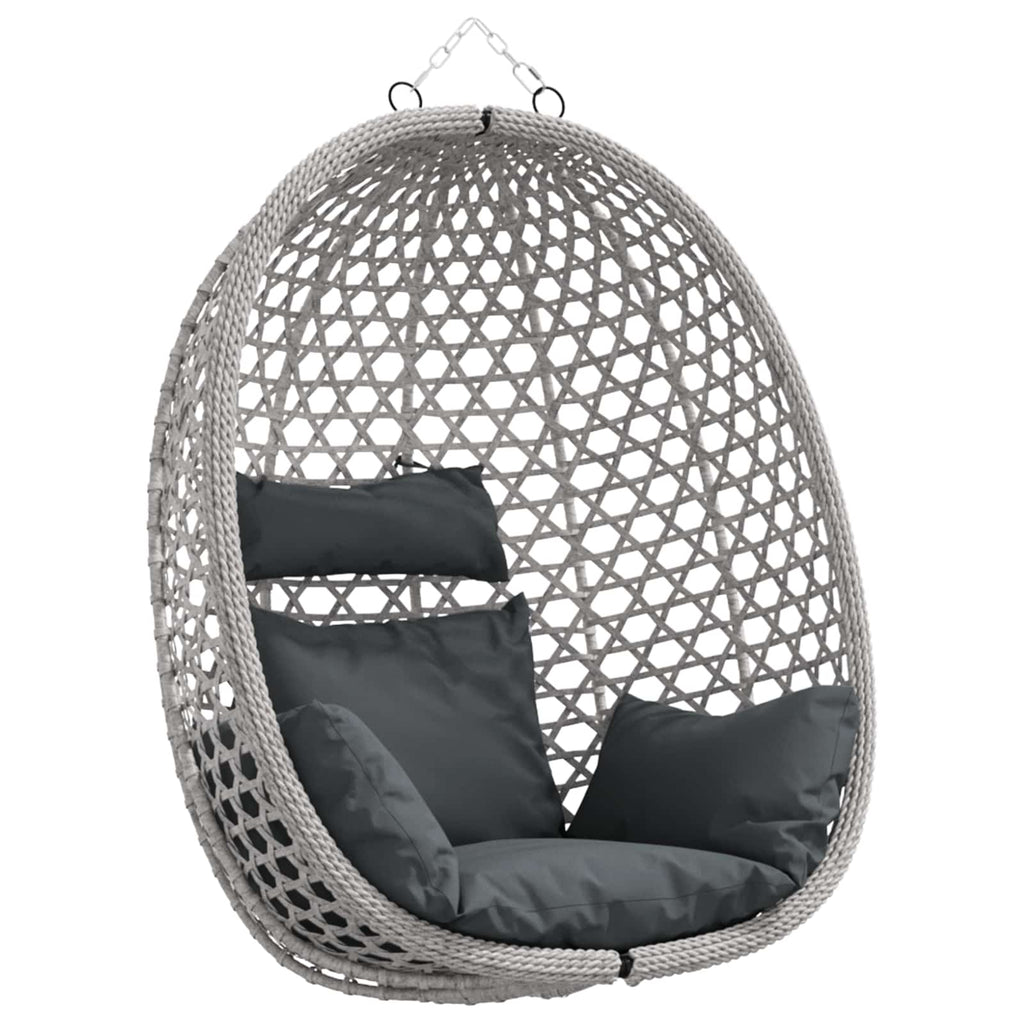 Hängesessel ohne Gestell Anthrazit und Grau 92 x 57,5 x 110 cm