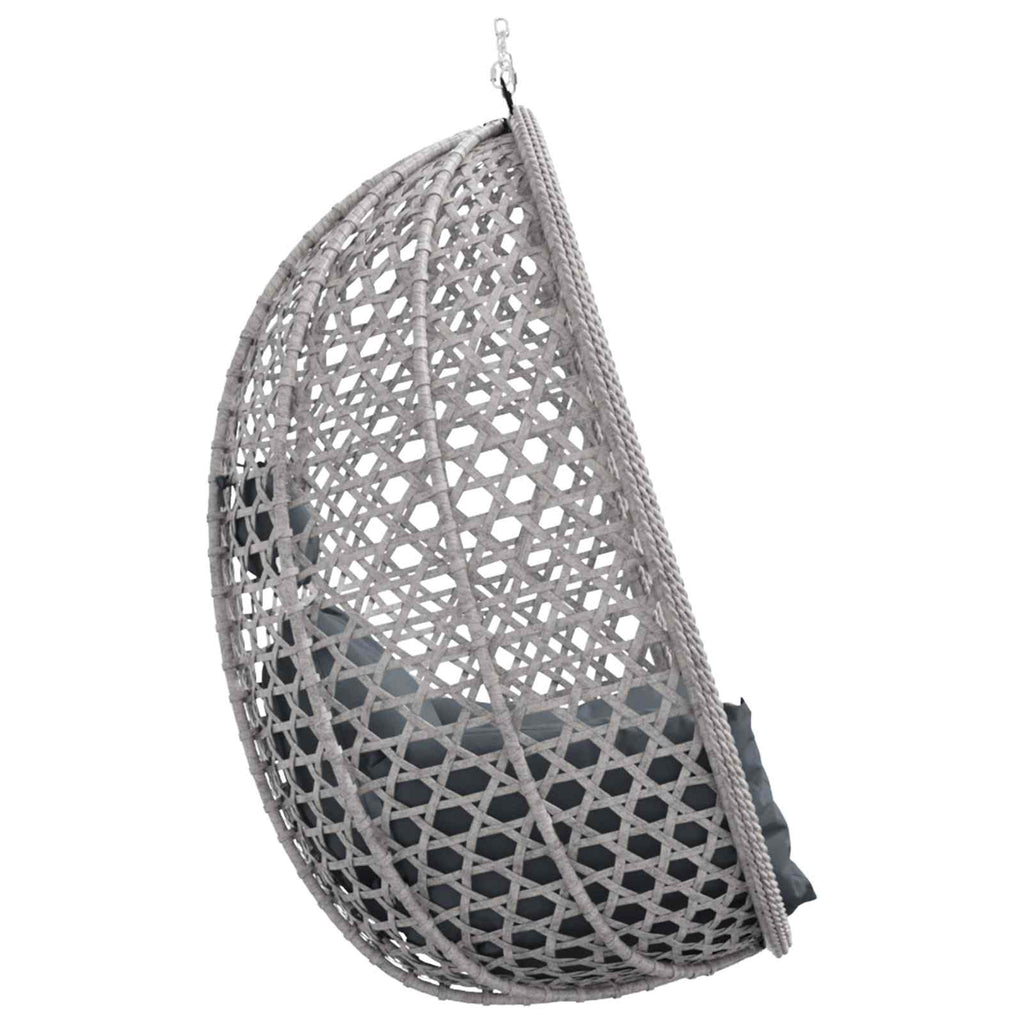 Hängesessel ohne Gestell Anthrazit und Grau 92 x 57,5 x 110 cm