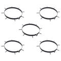 Rasen-Aerator-Klemme mit Spikes 5 pcs Schwarz Ø 320 mm Eisen