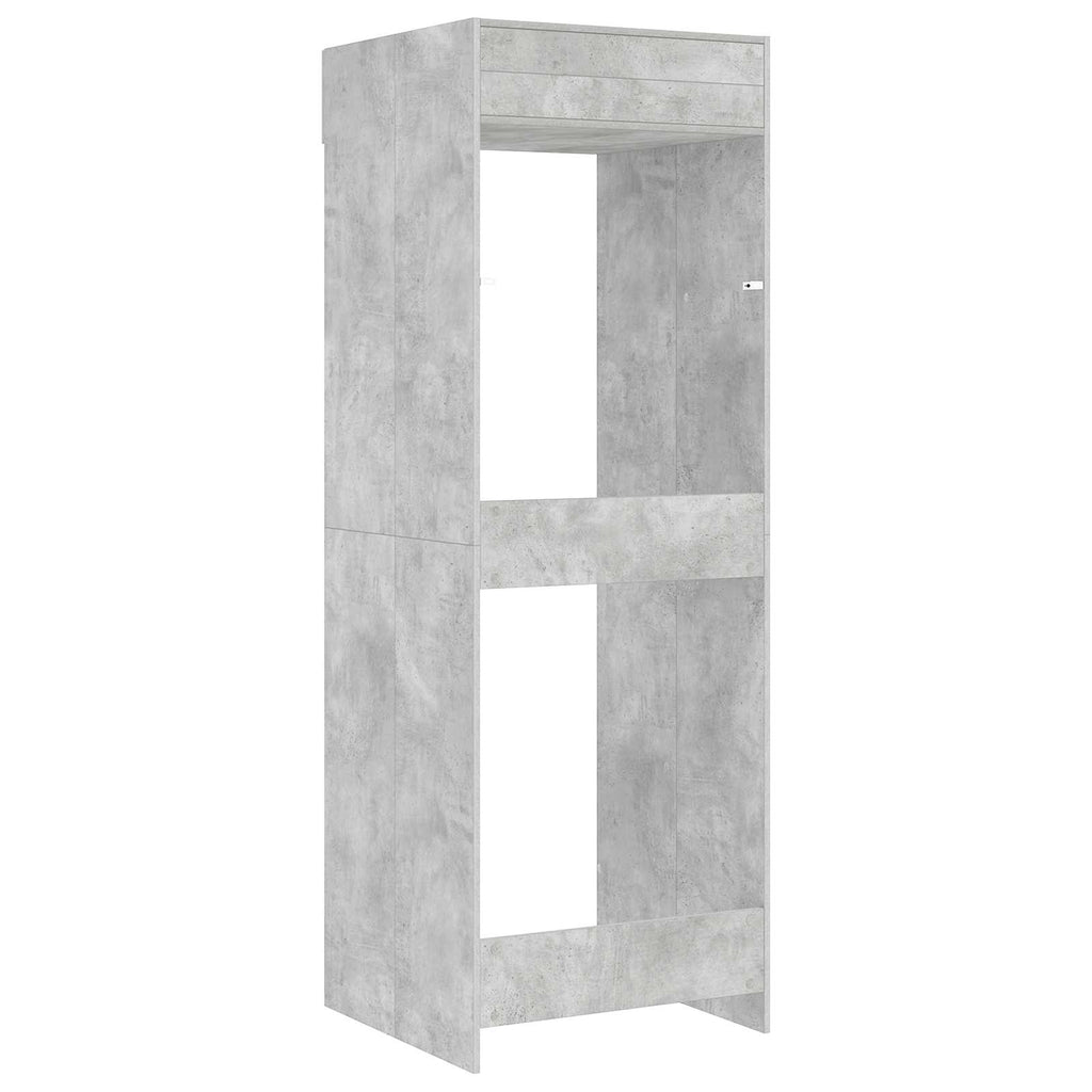 Waschmaschinen-Schrank Beton 67,5 x 68 x 200 cm Holzwerkstoff