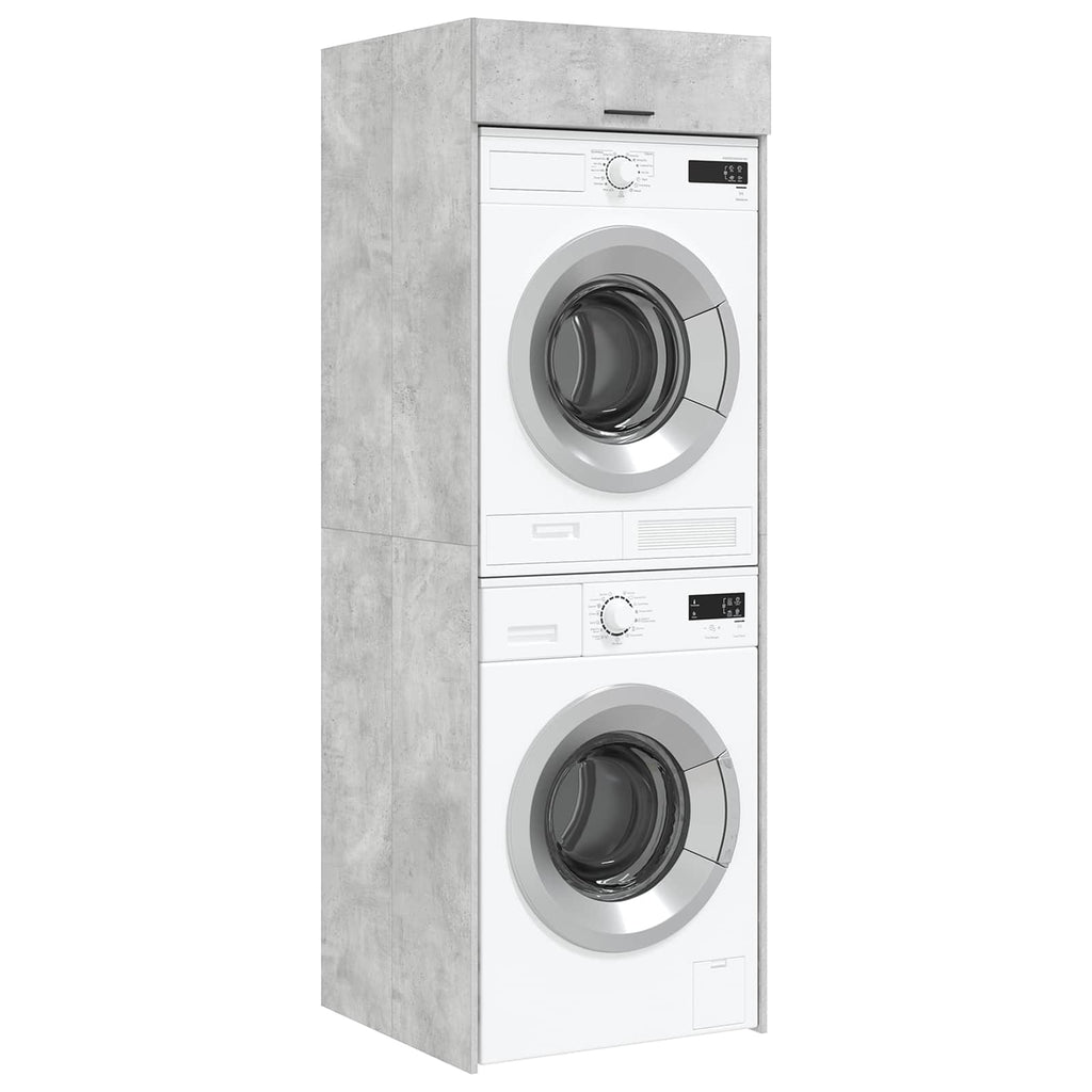 Waschmaschinen-Schrank Beton 67,5 x 68 x 200 cm Holzwerkstoff