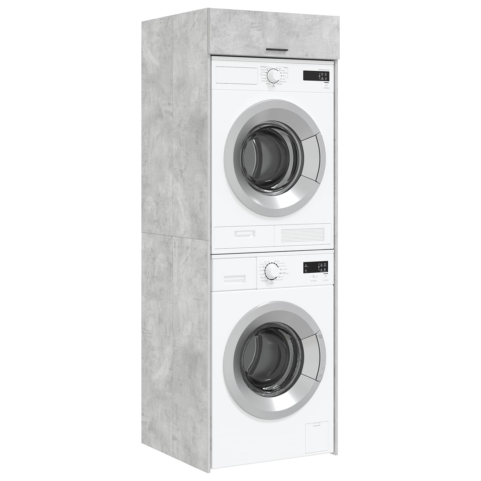 Waschmaschinen-Schrank Beton 67,5 x 68 x 200 cm Holzwerkstoff