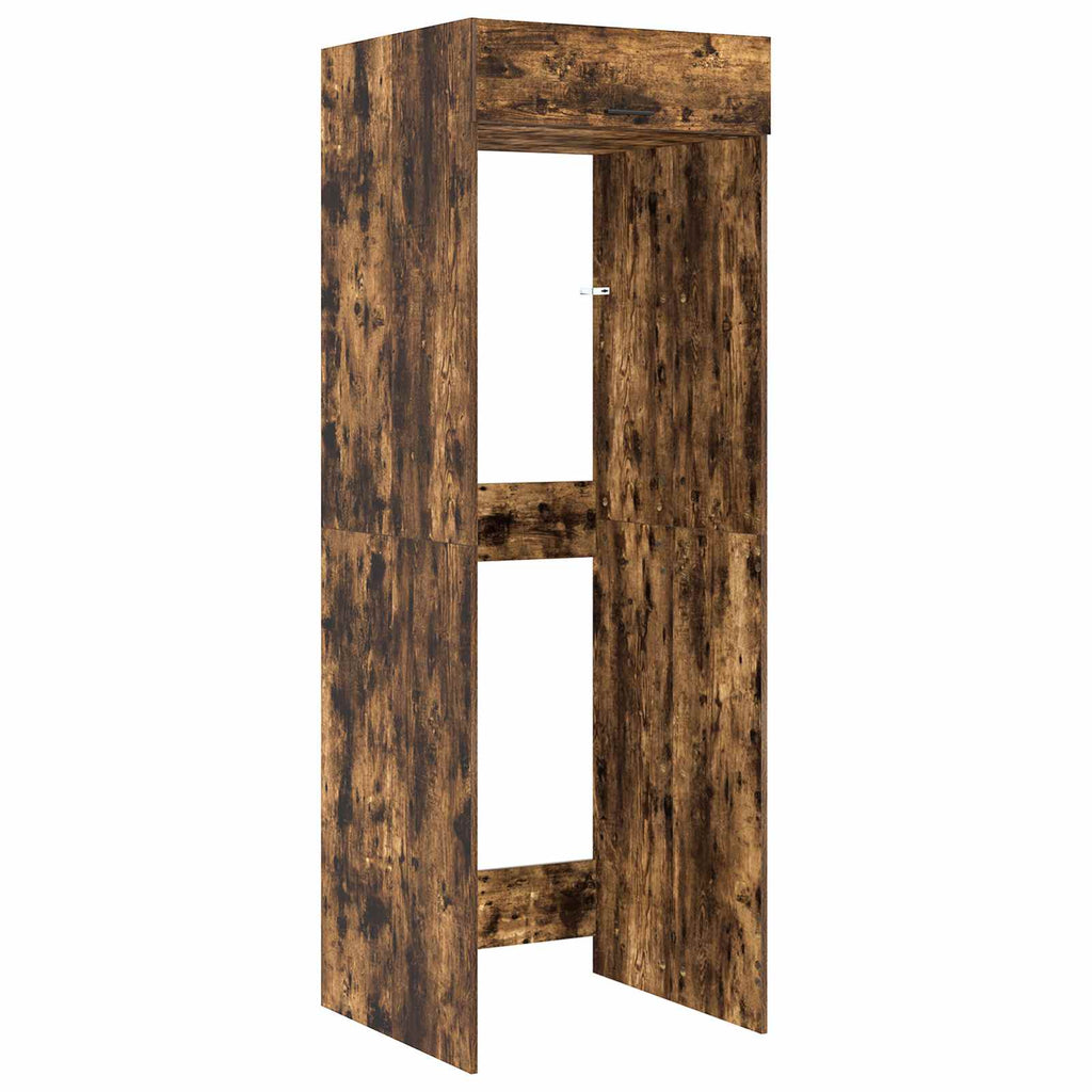 Waschmaschinen-Schrank Geräucherte Eiche 67,5 x 68 x 200 cm