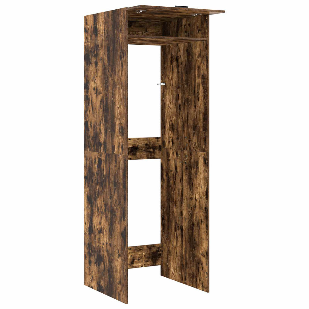 Waschmaschinen-Schrank Geräucherte Eiche 67,5 x 68 x 200 cm