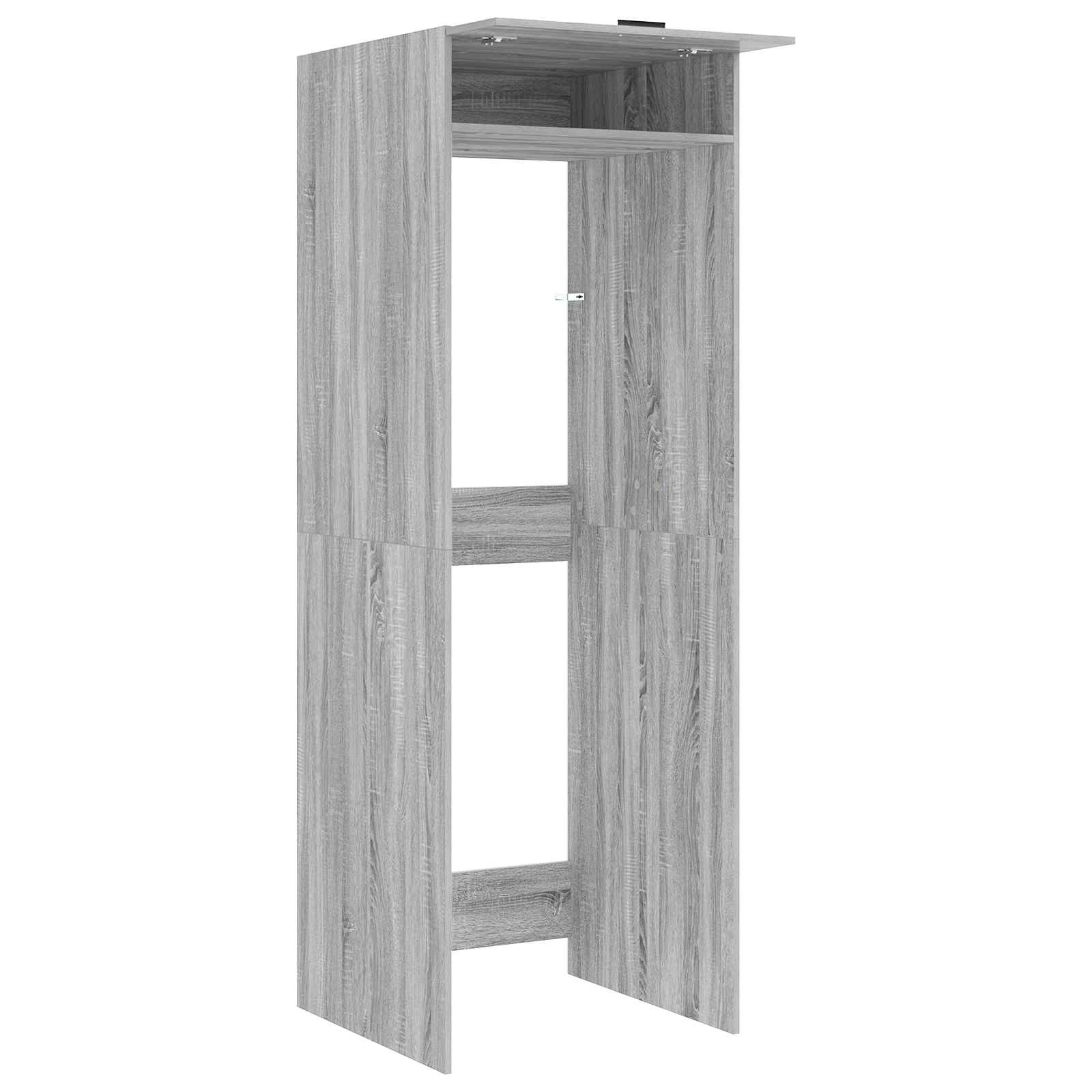 Waschmaschinen-Schrank mit Tür Graues Sonoma 67,5 x 68 x 200 cm