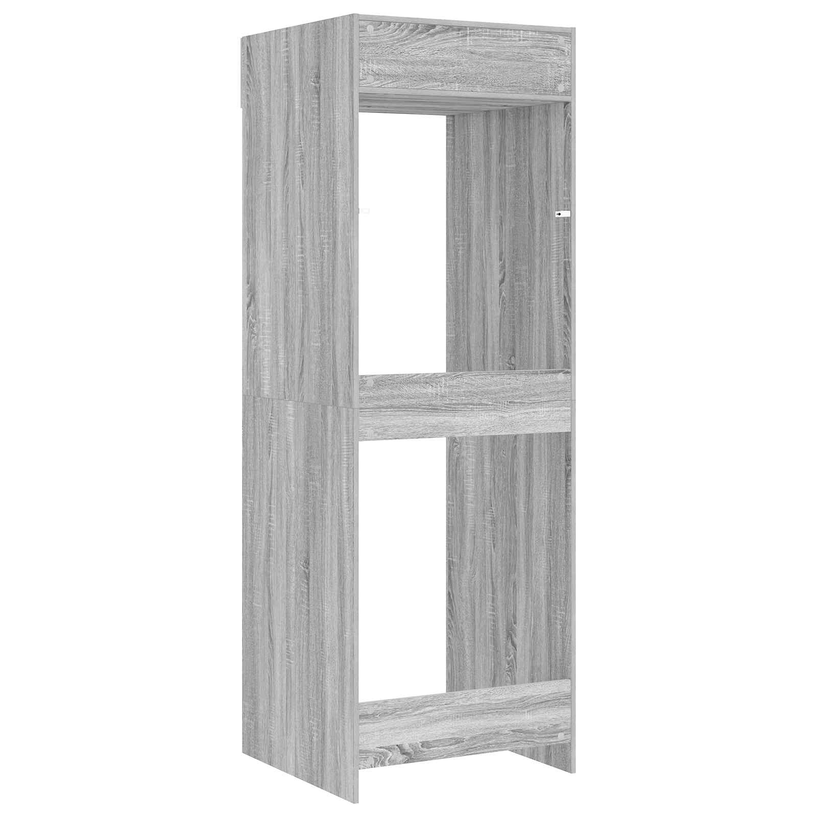 Waschmaschinen-Schrank mit Tür Graues Sonoma 67,5 x 68 x 200 cm