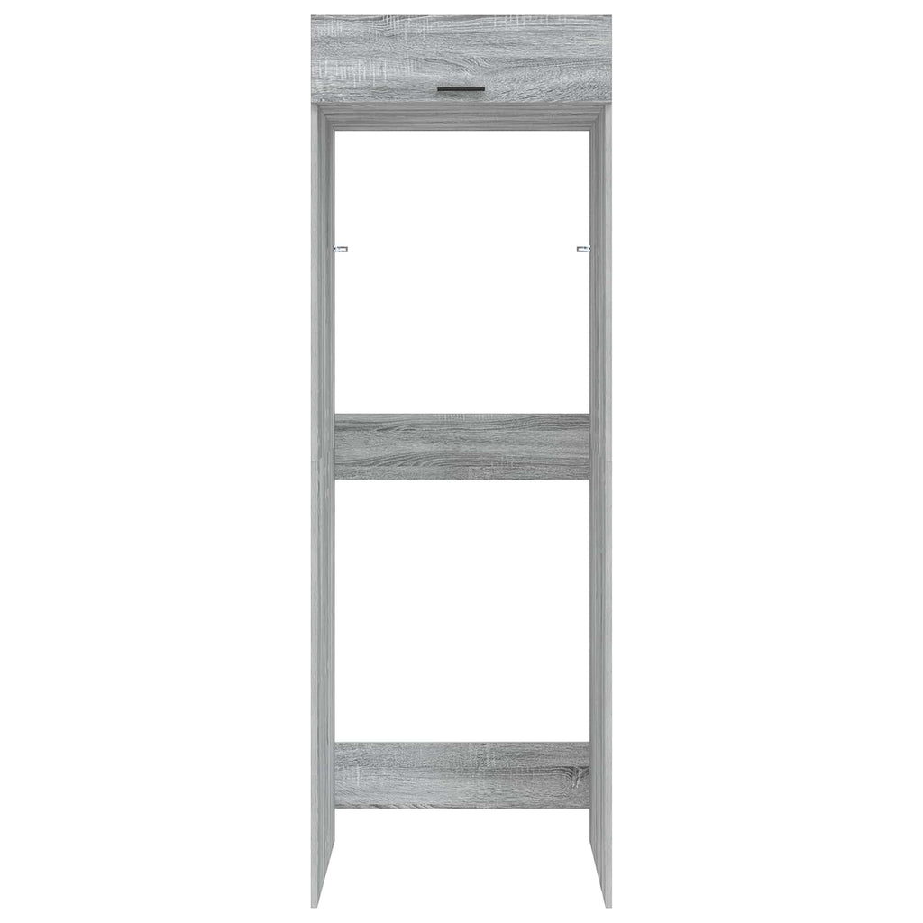 Waschmaschinen-Schrank mit Tür Graues Sonoma 67,5 x 68 x 200 cm