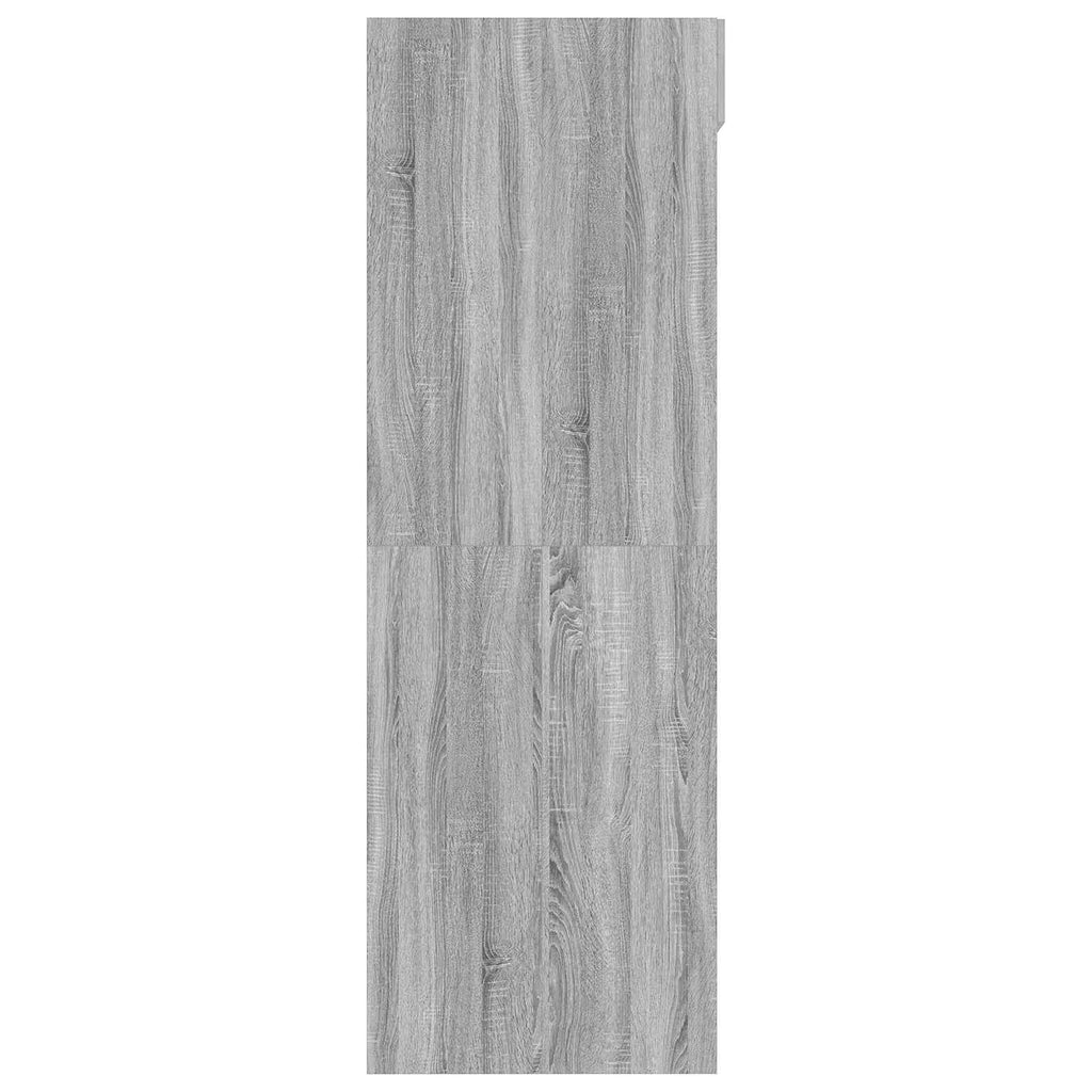 Waschmaschinen-Schrank mit Tür Graues Sonoma 67,5 x 68 x 200 cm