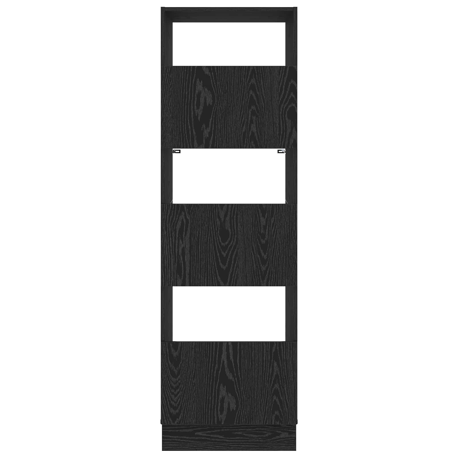 Wäscheschrank mit Tür Schwarz Eichen-Optik 50 x 68 x 162 cm