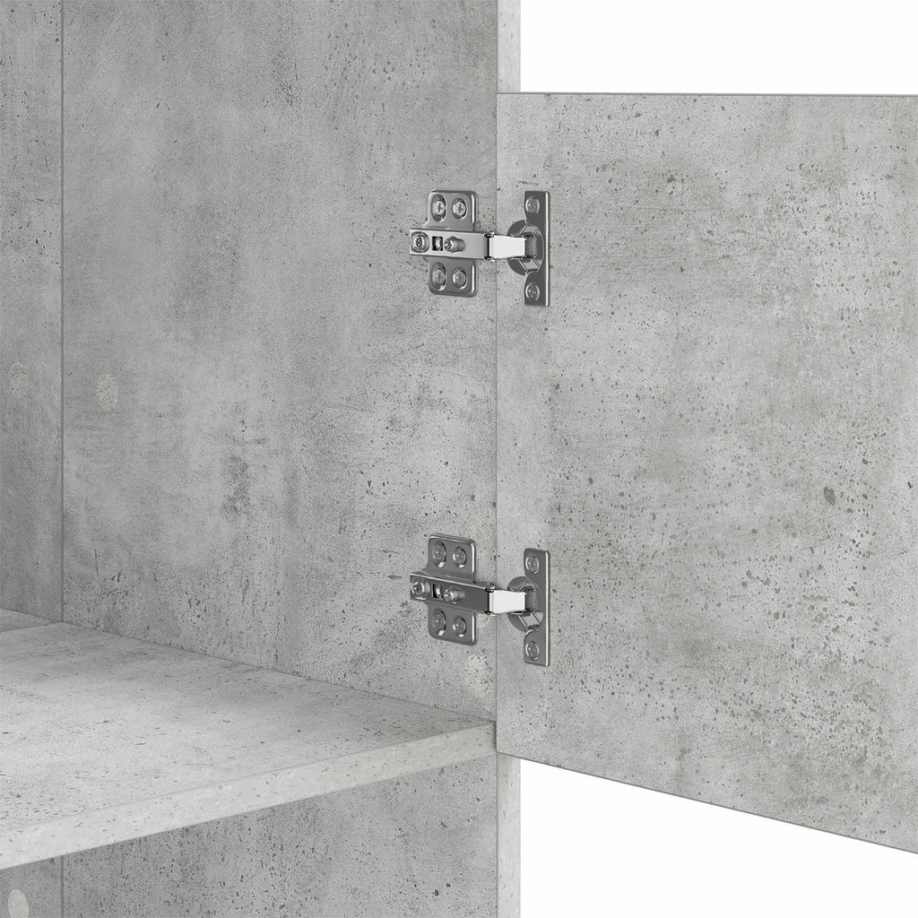 Wäscheschrank mit Speicher Beton 50 x 68 x 162 cm Holzwerkstoff