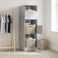 Wäscheschrank mit Speicher Beton 50 x 68 x 162 cm Holzwerkstoff