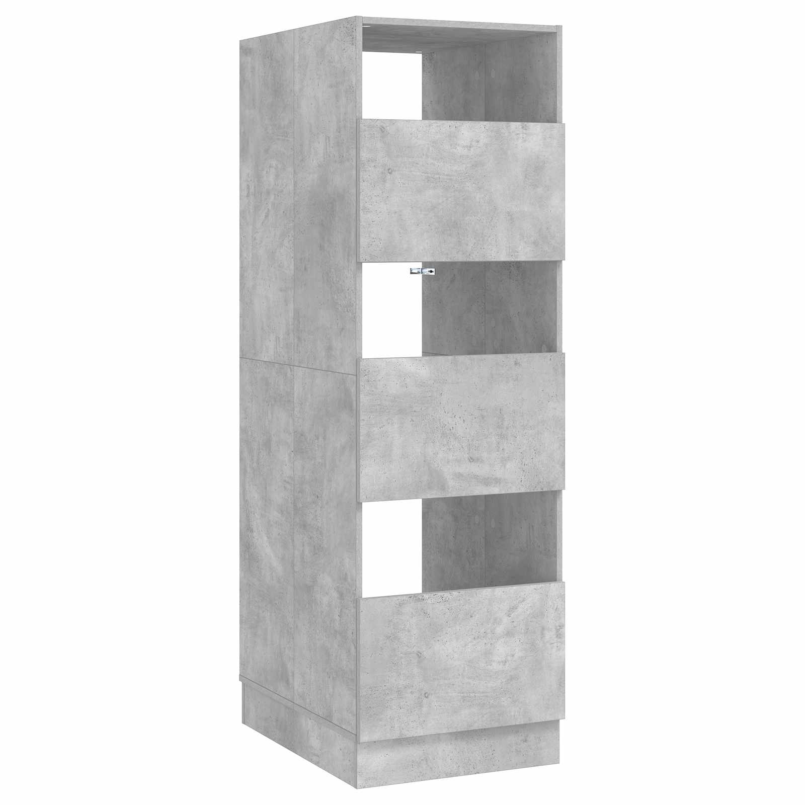 Wäscheschrank mit Speicher Beton 50 x 68 x 162 cm Holzwerkstoff