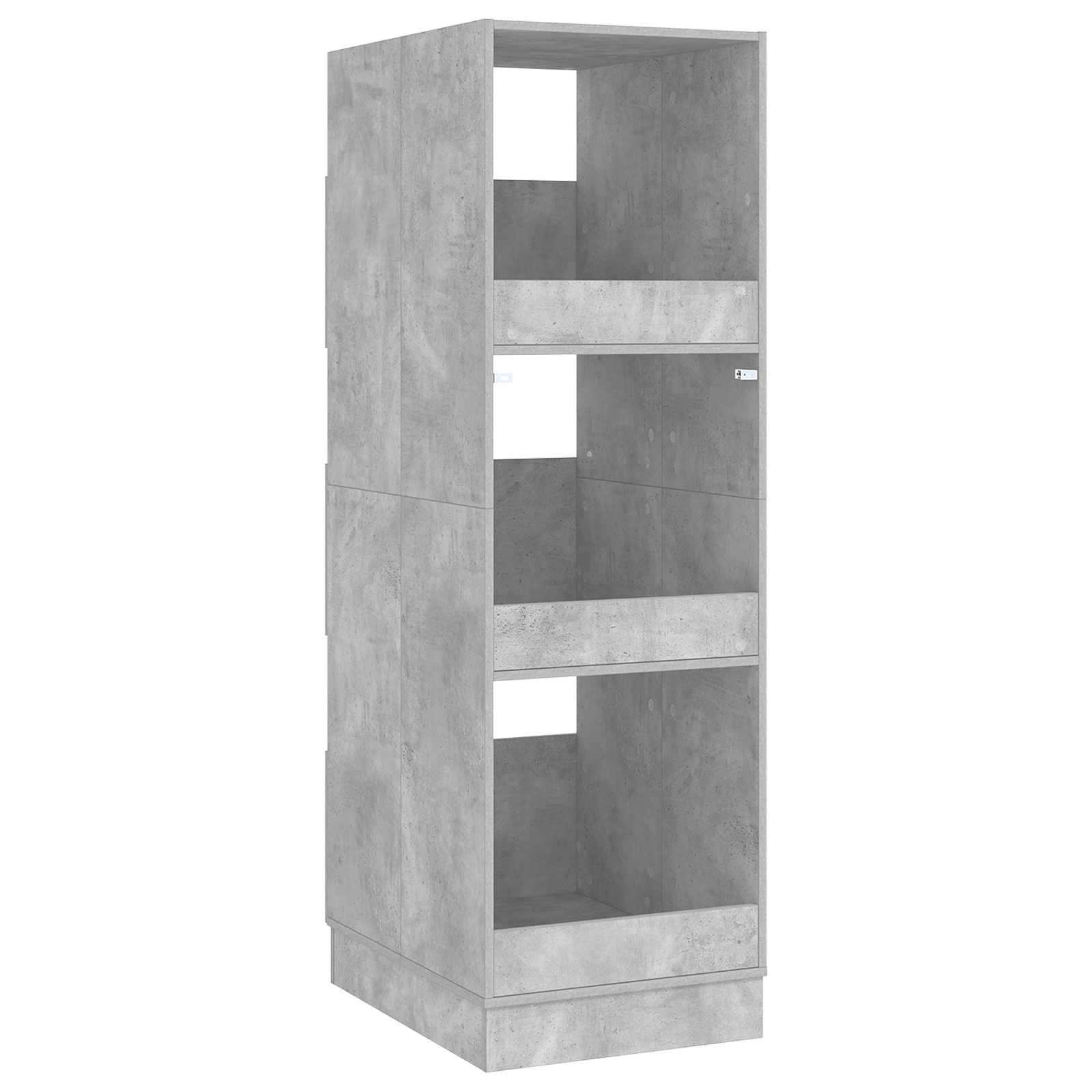 Wäscheschrank mit Speicher Beton 50 x 68 x 162 cm Holzwerkstoff