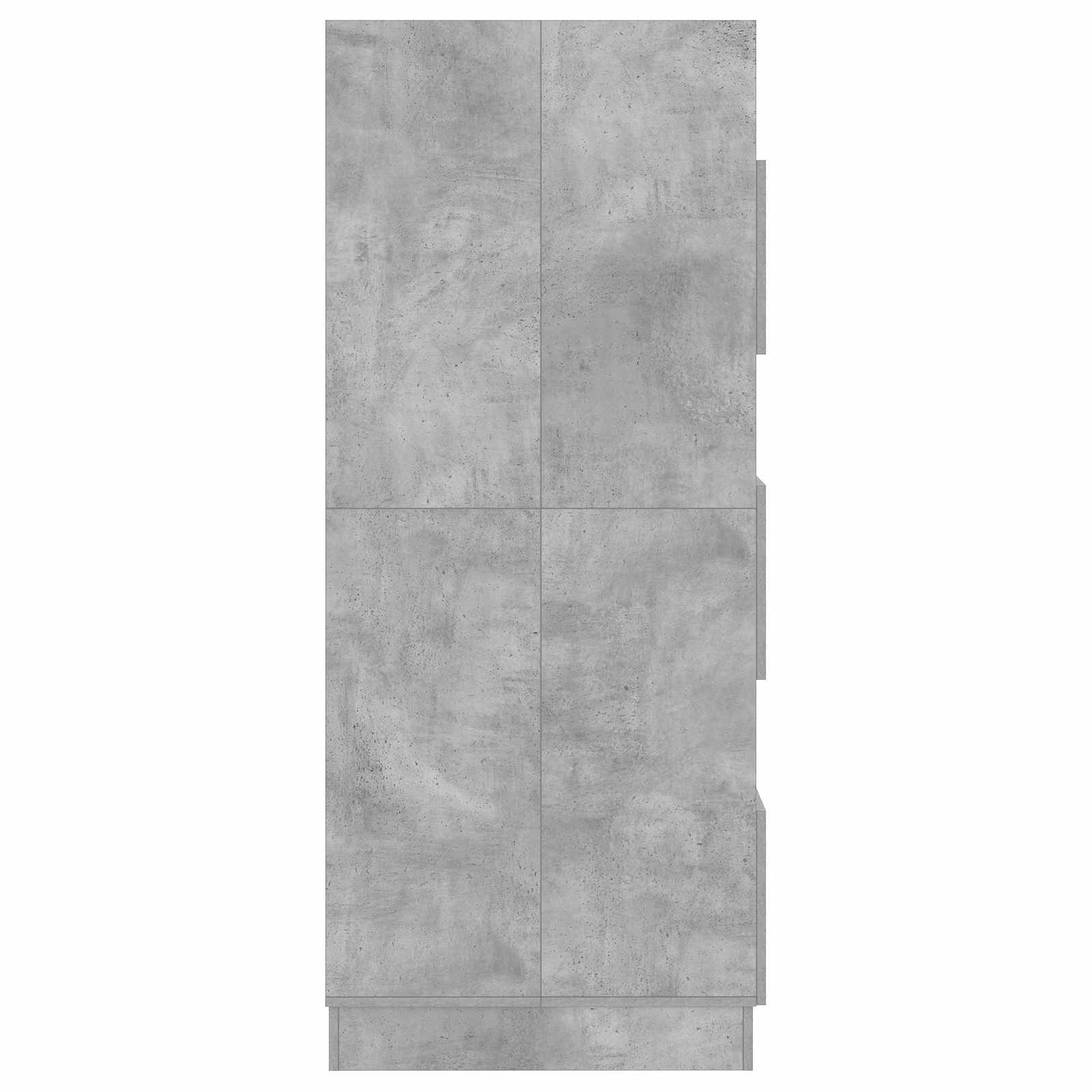 Wäscheschrank mit Speicher Beton 50 x 68 x 162 cm Holzwerkstoff