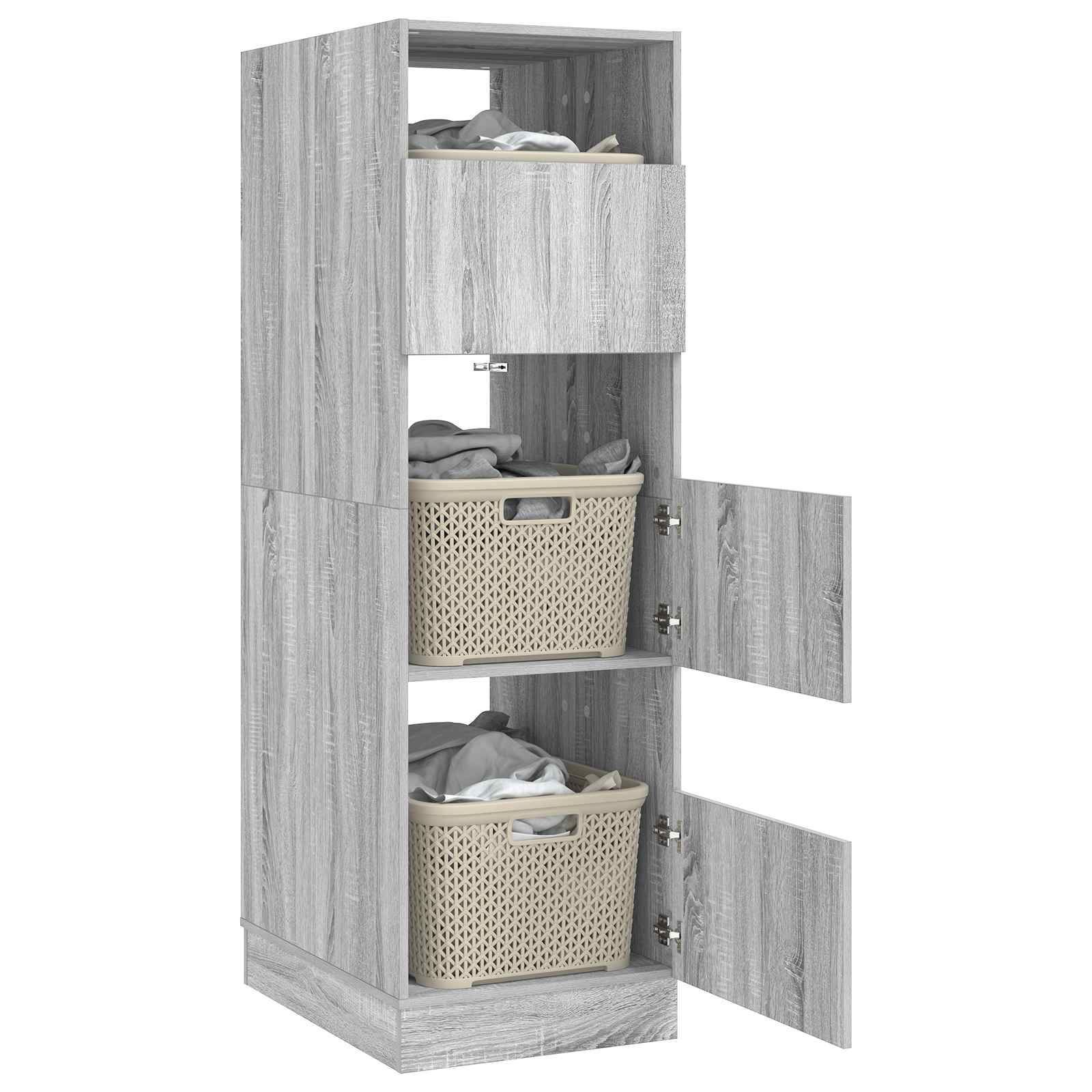 Wäscheschrank Graues Sonoma 50 x 68 x 162 cm Holzwerkstoff