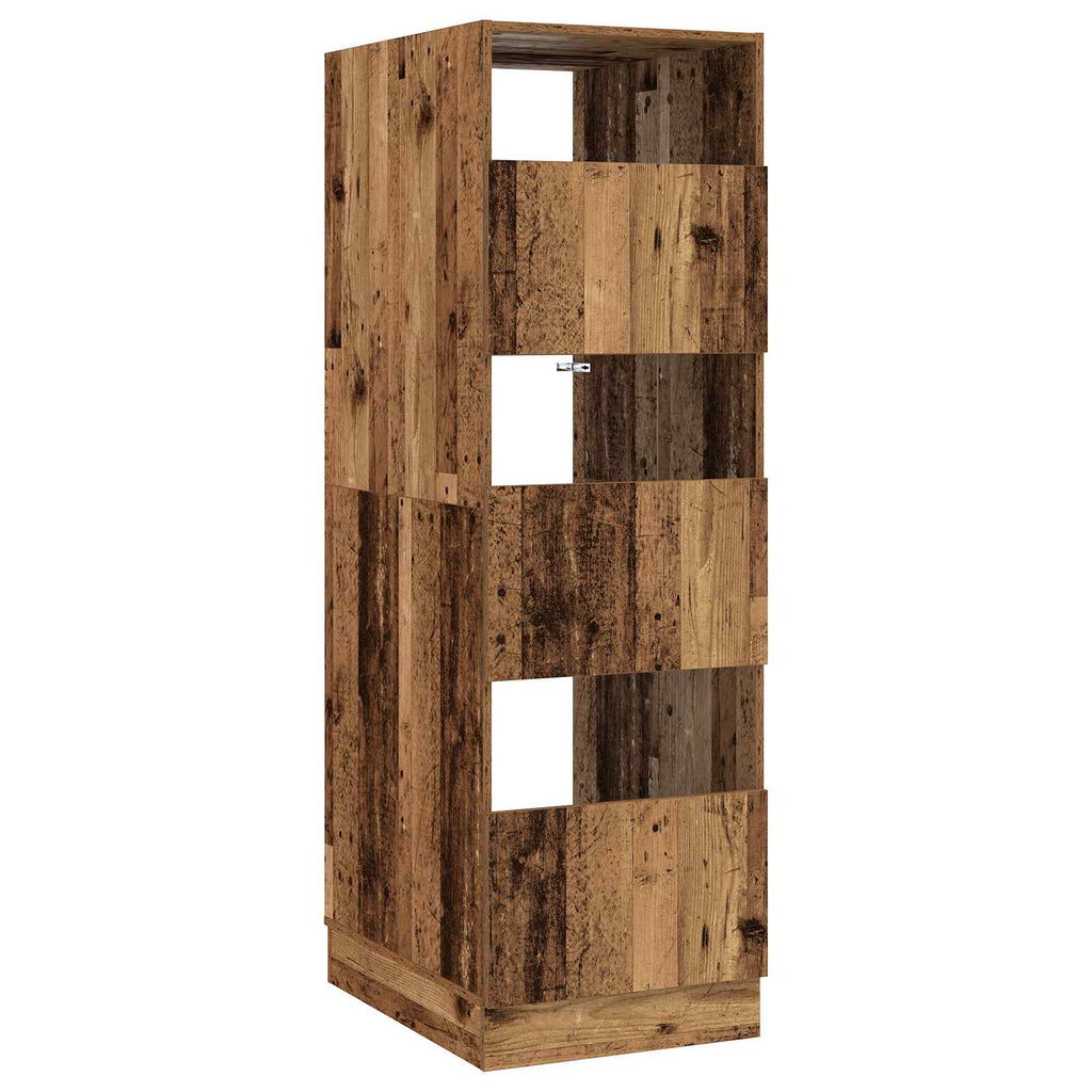 Wäscheschrank mit Speicher mit Tür Altholz Holzwerkstoff