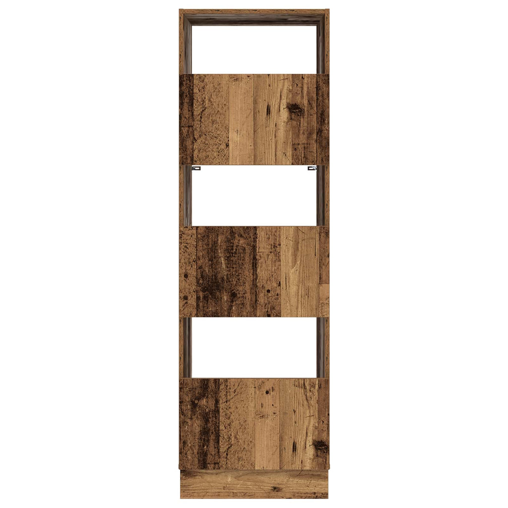 Wäscheschrank mit Speicher mit Tür Altholz Holzwerkstoff