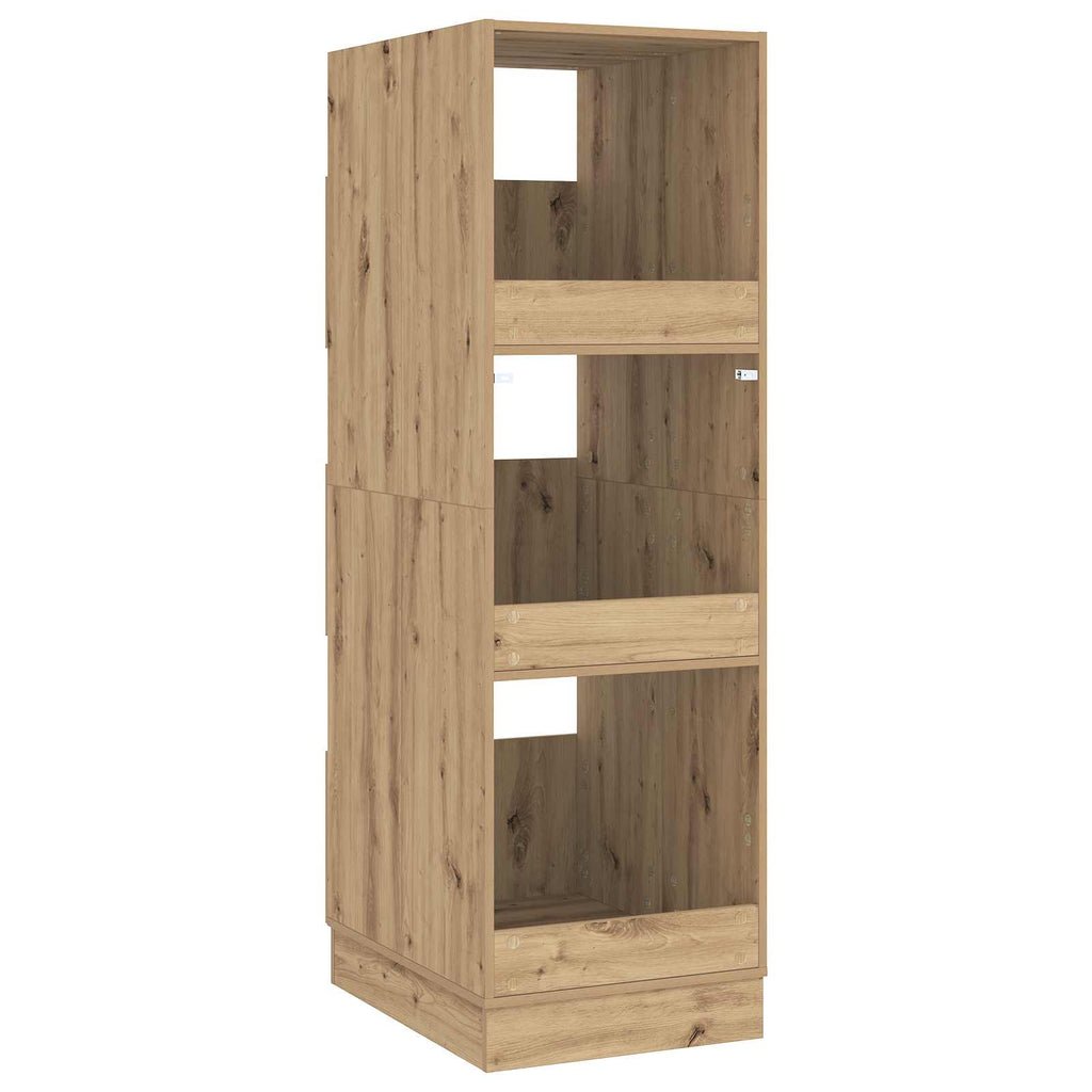 Wäscheschrank mit Speicher mit Tür Artisan-Eiche Holzwerkstoff