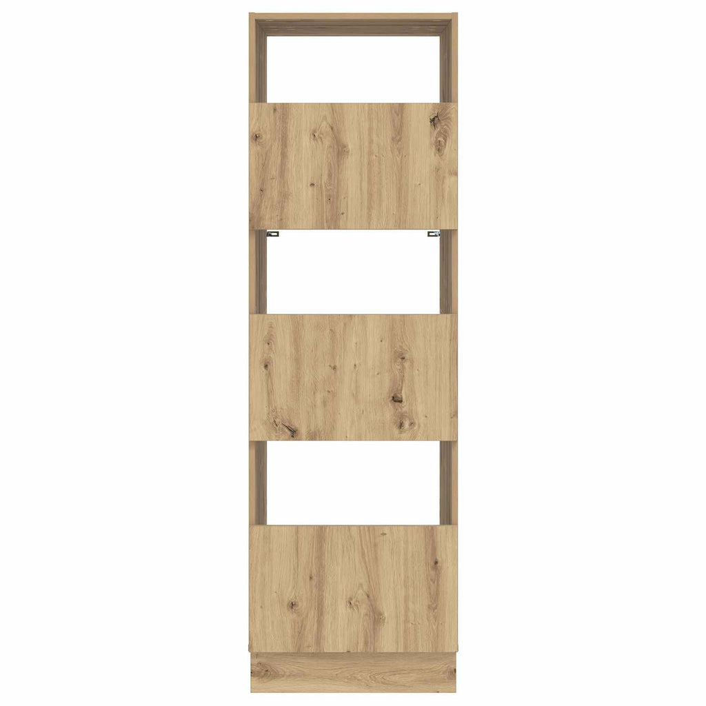Wäscheschrank mit Speicher mit Tür Artisan-Eiche Holzwerkstoff