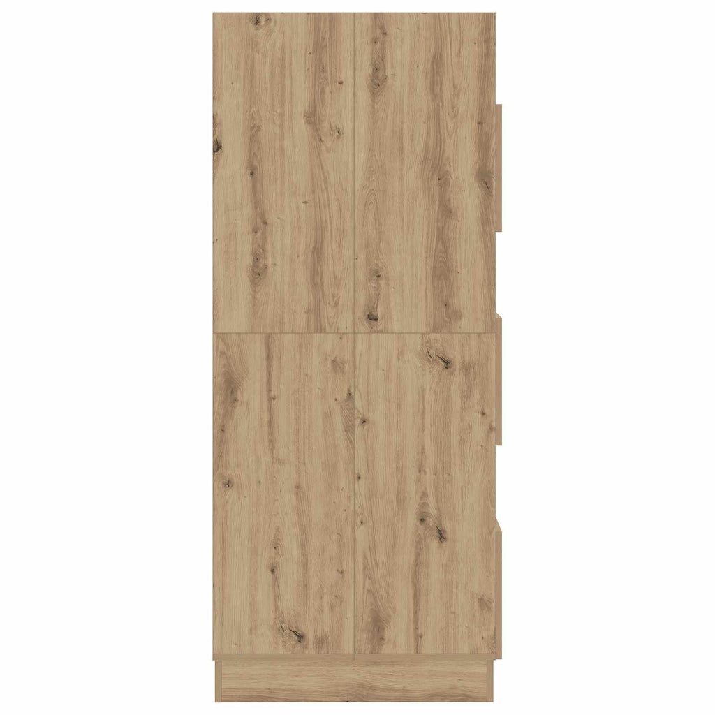Wäscheschrank mit Speicher mit Tür Artisan-Eiche Holzwerkstoff