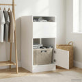 Wäscheschrank mit Speicher Weiß 50 x 68 x 102 cm Holzwerkstoff