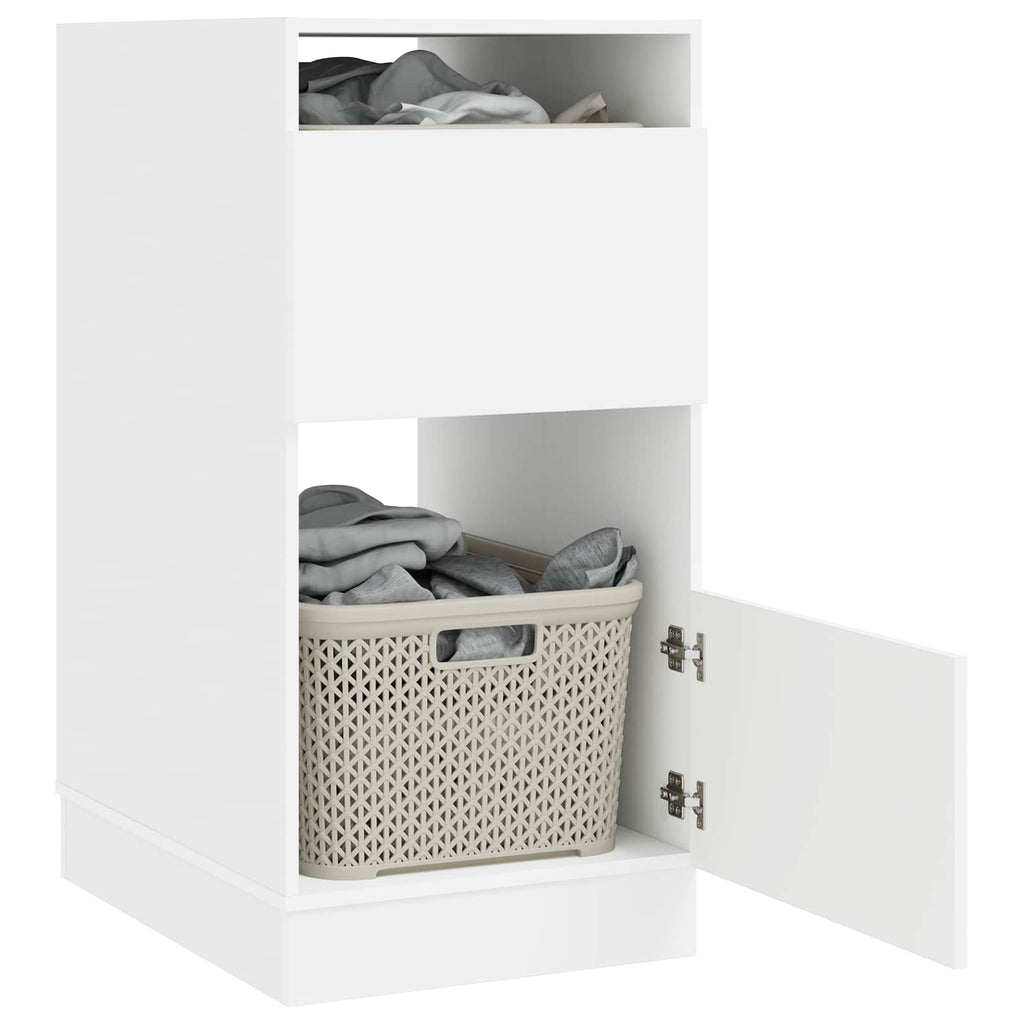 Wäscheschrank mit Speicher Weiß 50 x 68 x 102 cm Holzwerkstoff