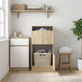 Wäscheschrank mit Tür Sonoma 50 x 68 x 102 cm Holzwerkstoff
