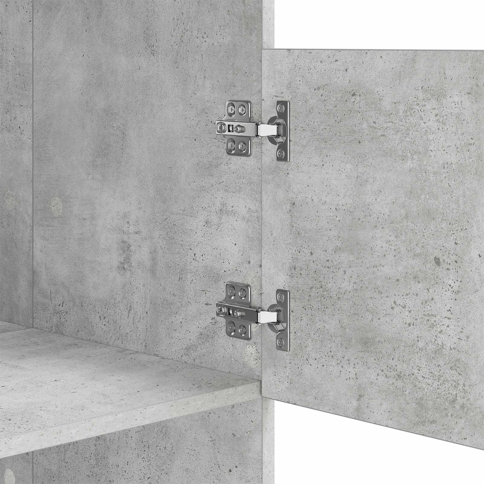 Wäscheschrank mit Speicher mit Tür Beton Holzwerkstoff