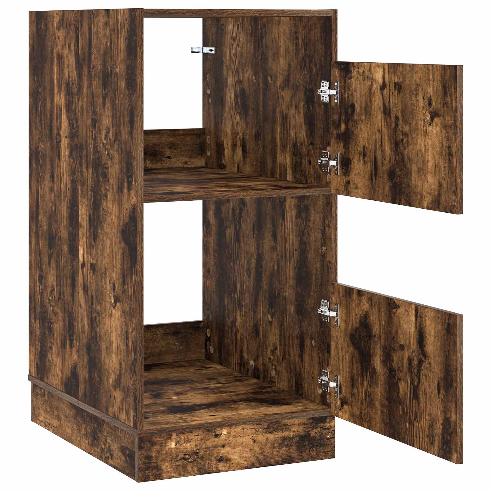 Wäscheschrank mit Speicher Geräucherte Eiche Holzwerkstoff