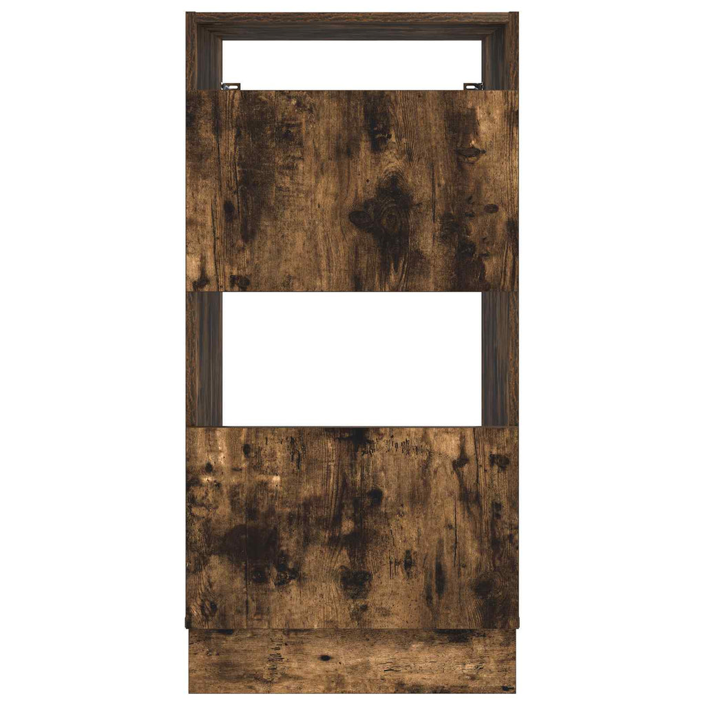 Wäscheschrank mit Speicher Geräucherte Eiche Holzwerkstoff