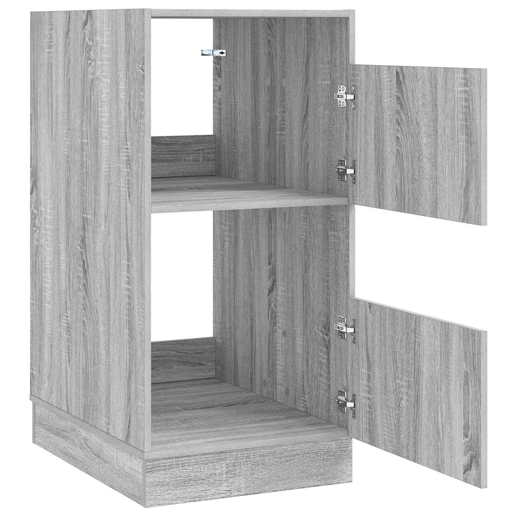 Wäscheschrank mit Speicher mit Tür Graues Sonoma Holzwerkstoff