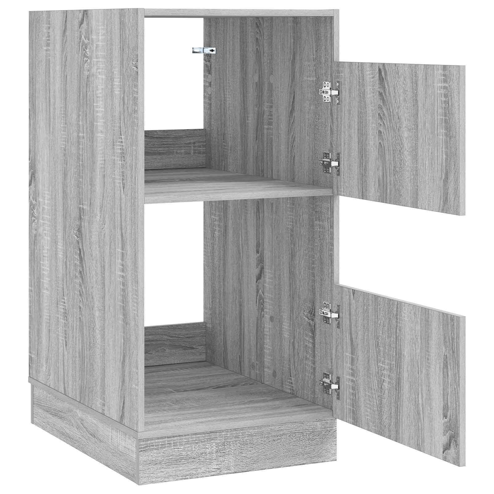 Wäscheschrank mit Speicher mit Tür Graues Sonoma Holzwerkstoff