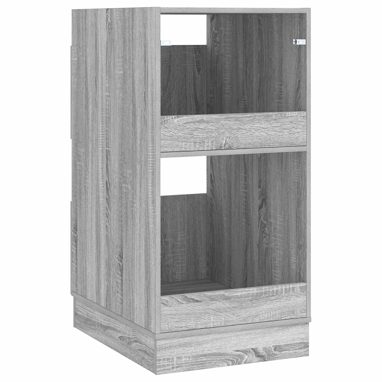 Wäscheschrank mit Speicher mit Tür Graues Sonoma Holzwerkstoff