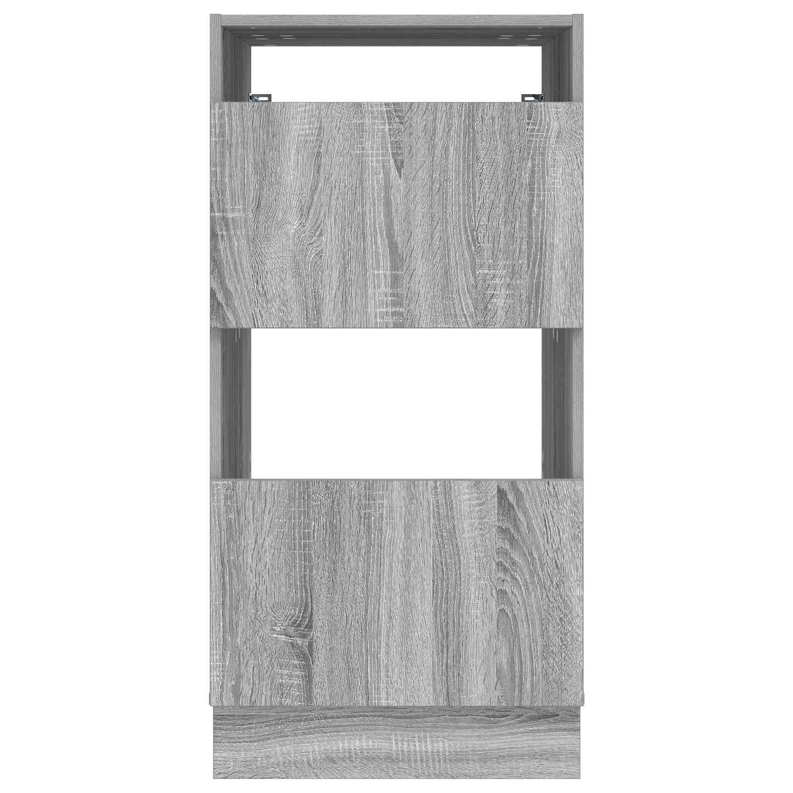 Wäscheschrank mit Speicher mit Tür Graues Sonoma Holzwerkstoff