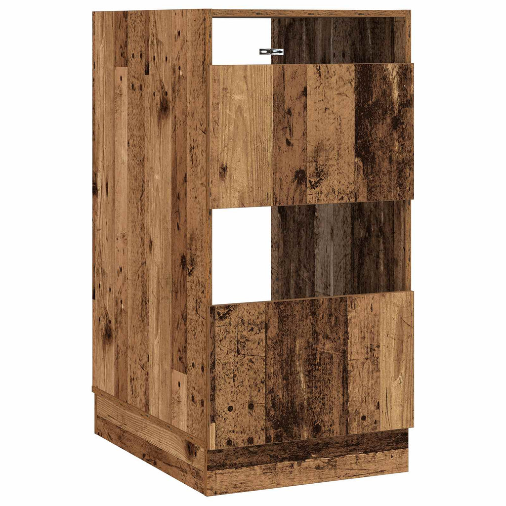 Wäscheschrank mit Tür Altholz 50 x 68 x 102 cm Holzwerkstoff