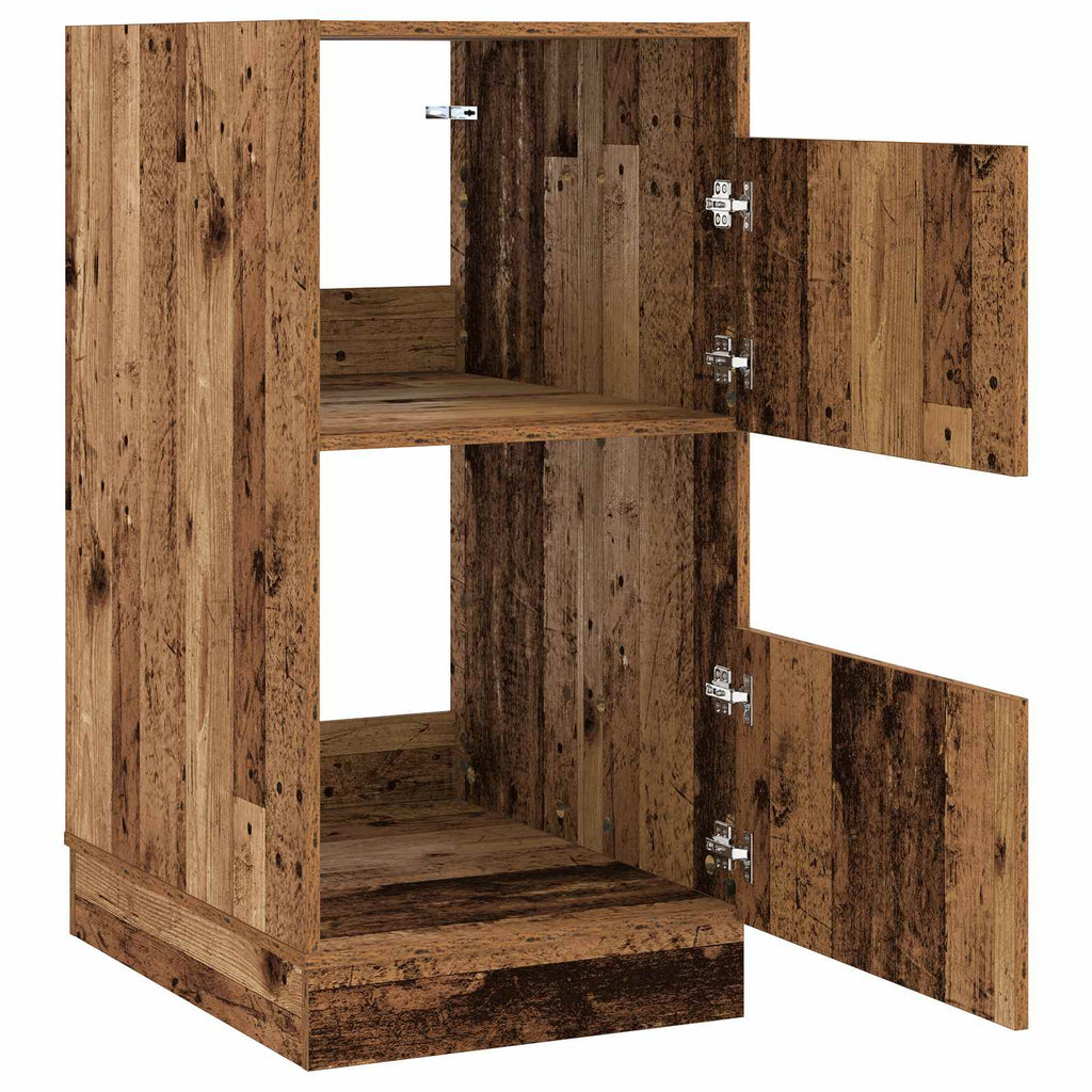 Wäscheschrank mit Tür Altholz 50 x 68 x 102 cm Holzwerkstoff
