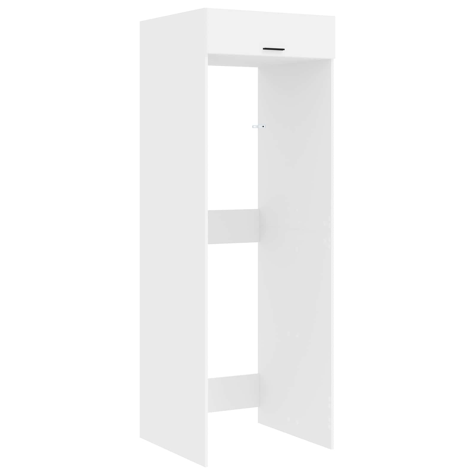 Wäscheschrank Set mit Speicher 2 pcs Weiß Holzwerkstoff