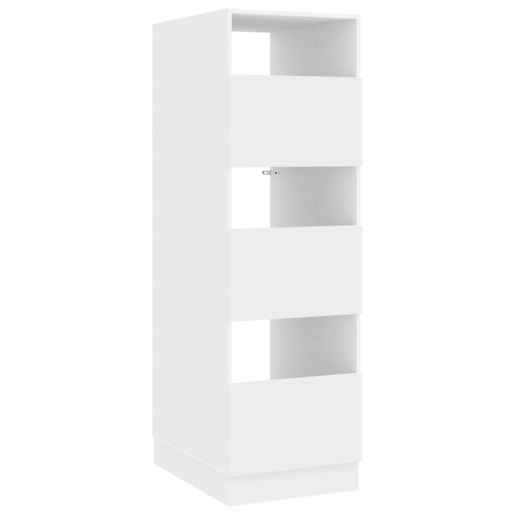 Wäscheschrank Set mit Speicher 2 pcs Weiß Holzwerkstoff