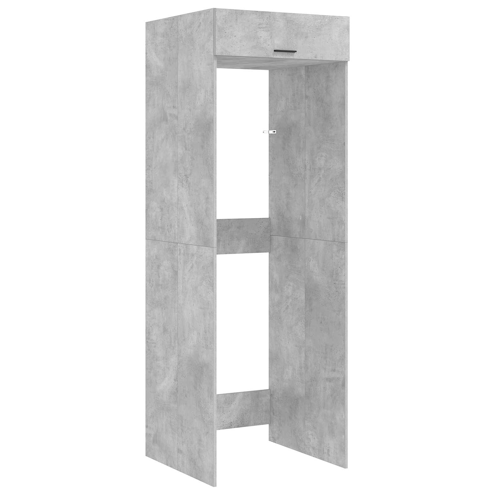 Wäscheschrank-Set mit Speicher 2 Stk. Beton Holzwerkstoff