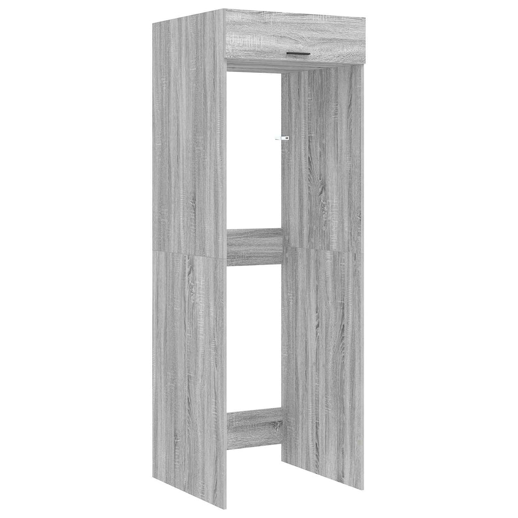 Wäscheschrank-Set 2 Stk. Graues Sonoma Holzwerkstoff