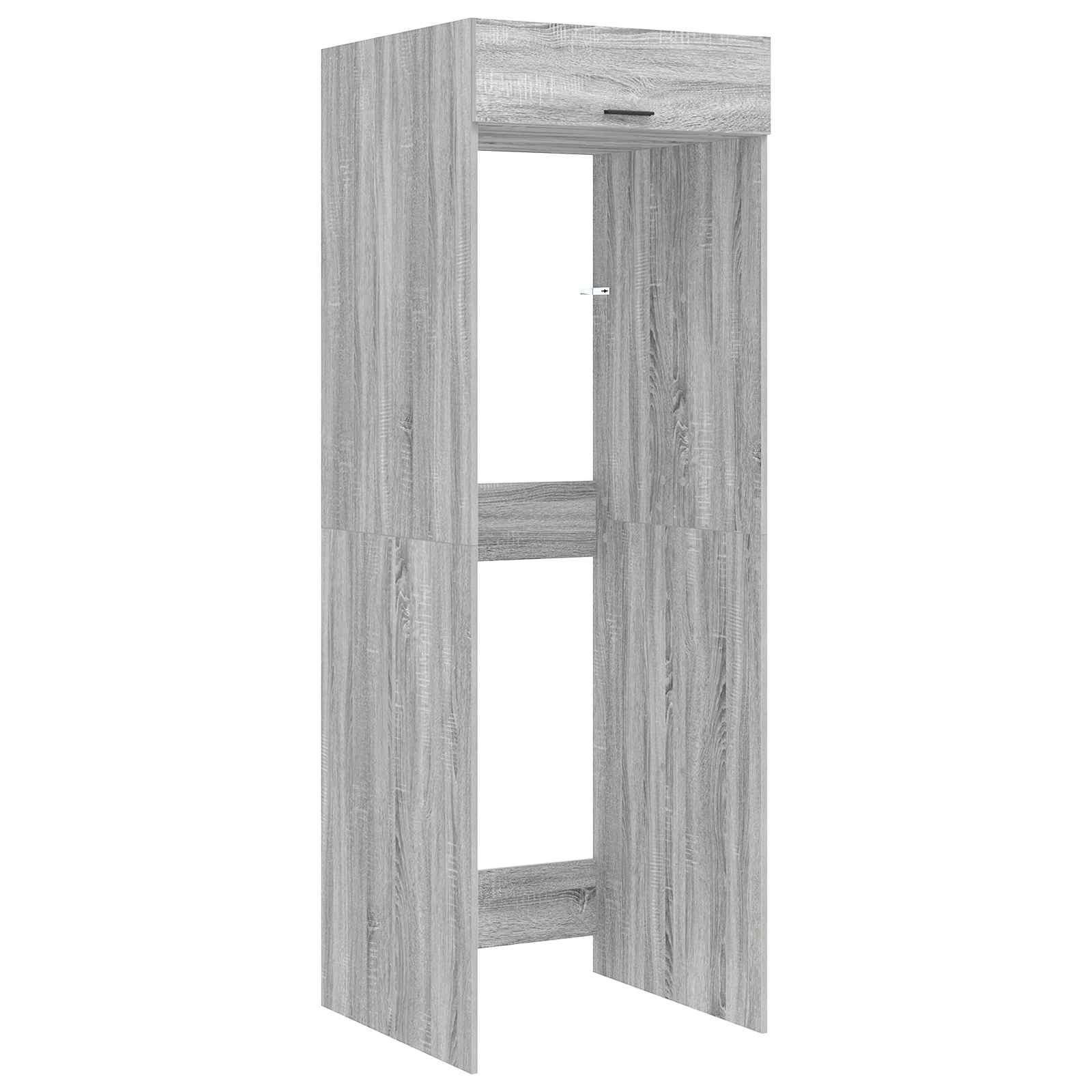 Wäscheschrank-Set 2 Stk. Graues Sonoma Holzwerkstoff