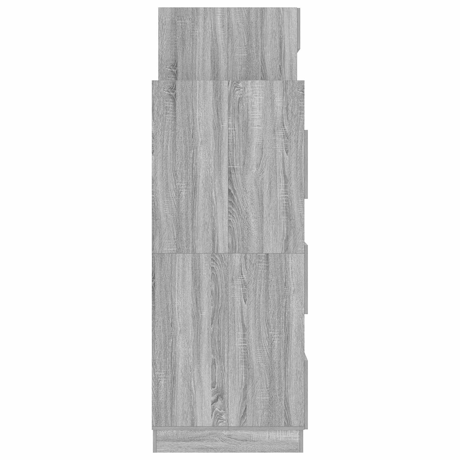 Wäscheschrank-Set 2 Stk. Graues Sonoma Holzwerkstoff