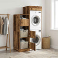 Wäscheschrank-Set mit Speicher 2 Stk. Altholz Holzwerkstoff