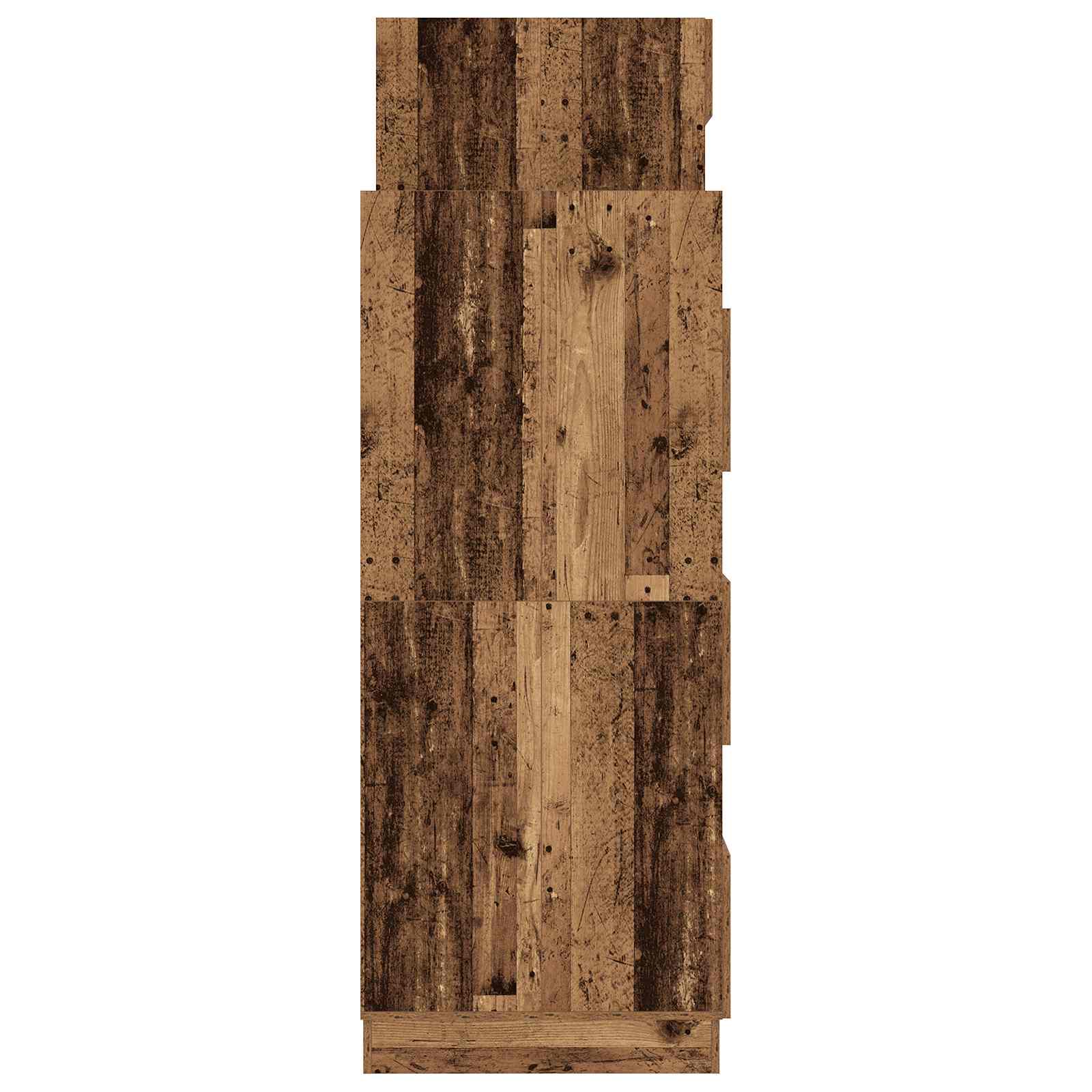 Wäscheschrank-Set mit Speicher 2 Stk. Altholz Holzwerkstoff