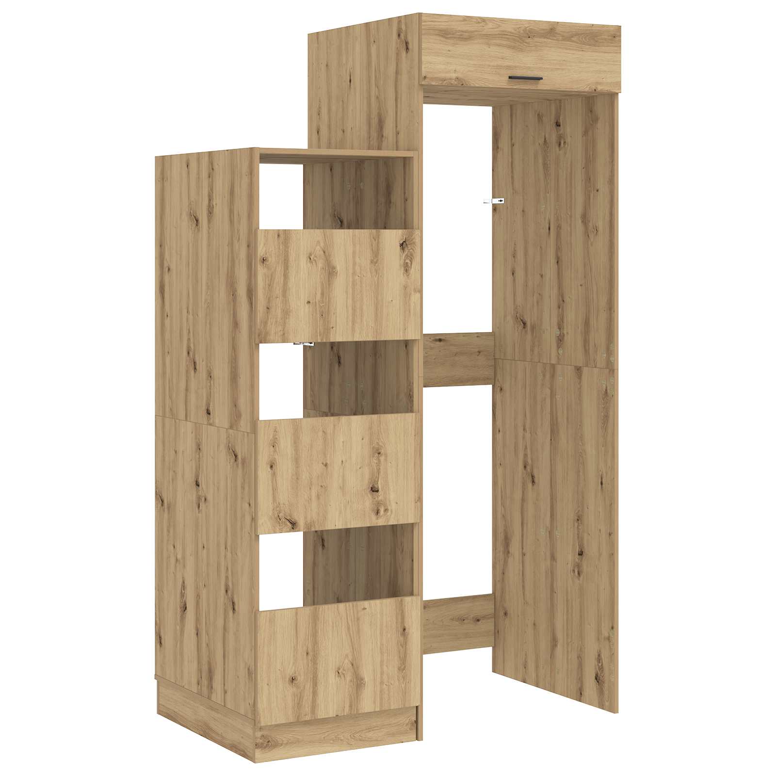 Wäscheschrank-Set 2 Stk. Artisan-Eiche Holzwerkstoff