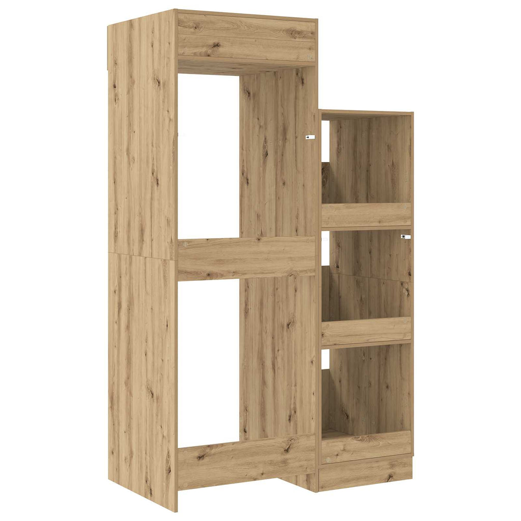 Wäscheschrank-Set 2 Stk. Artisan-Eiche Holzwerkstoff