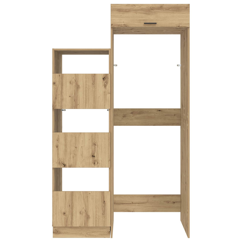 Wäscheschrank-Set 2 Stk. Artisan-Eiche Holzwerkstoff