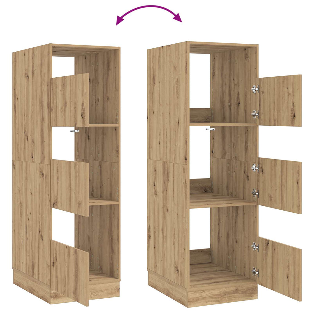 Wäscheschrank-Set 2 Stk. Artisan-Eiche Holzwerkstoff